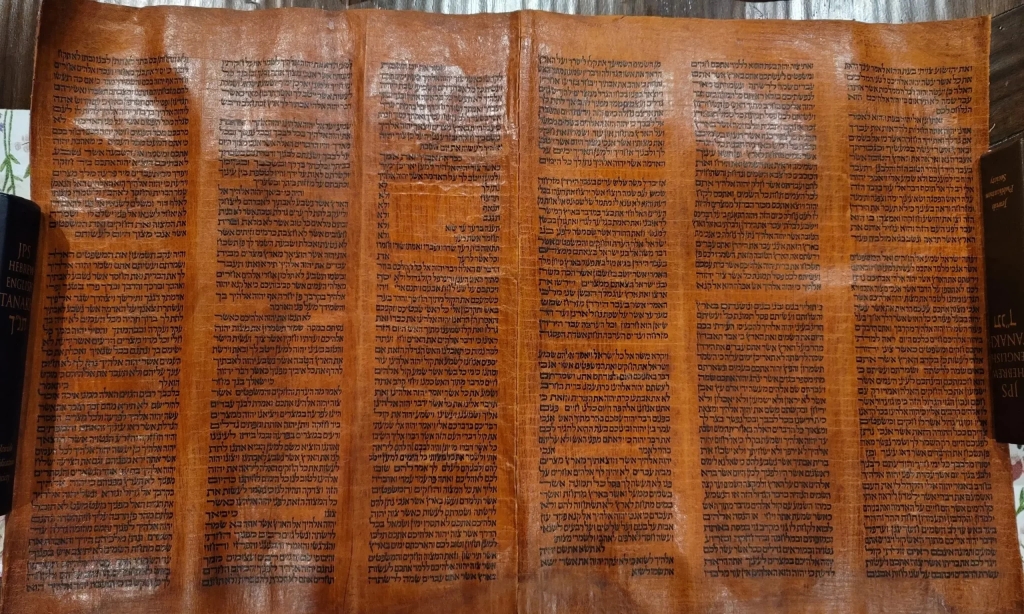 Photo of an original ancient Bible Scroll